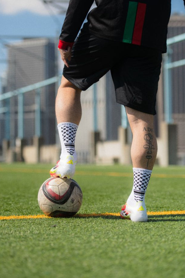 Keffiyeh Pattern Grip Socks